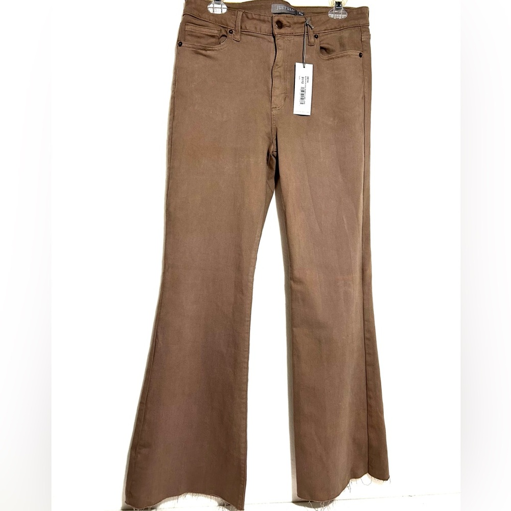 Just USA NWT Taupe High Rise Flare Jeans
